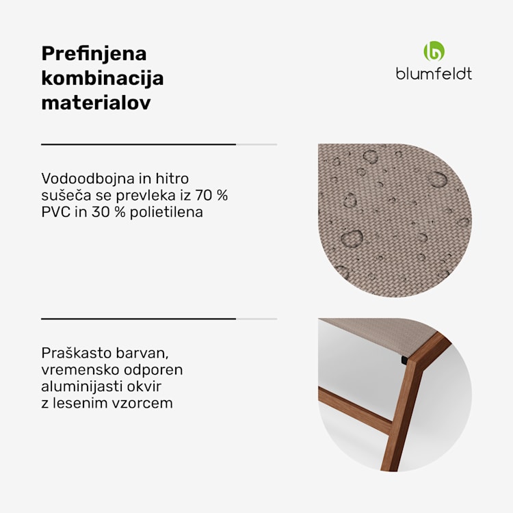 Lounger Renazzo, ležalnik, nosilnost 160 kg, 5-stopenjska nastavitev, vodoodbojen Bež
