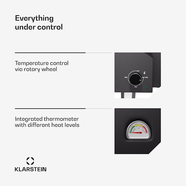 Klarstein LaFiamma pizza oven | for outdoor use | dual heating elements | 2200W power | up to 450°C 