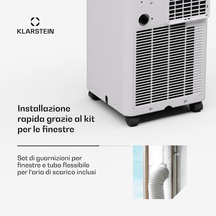 Aero Ring 7K - Condizionatore, 7000 BTU, mobile e smart, per max. 25 m², con controllo vocale 7.000 BTU | Bianco