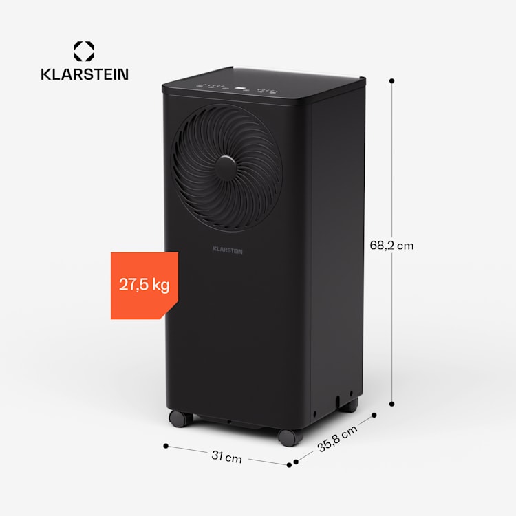 Aero Ring 7K Klimagerät 7.000 BTU mobil und smart für max. 25 m² mit Sprachsteuerung 7.000 BTU | Schwarz