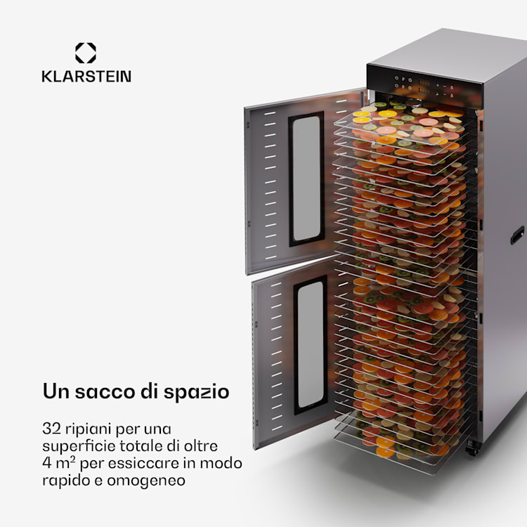Master Jerky 500 Vertical - Essiccatore da 3.000 W, due vani di essiccazione, intervallo di temperatura 30-90 °C 