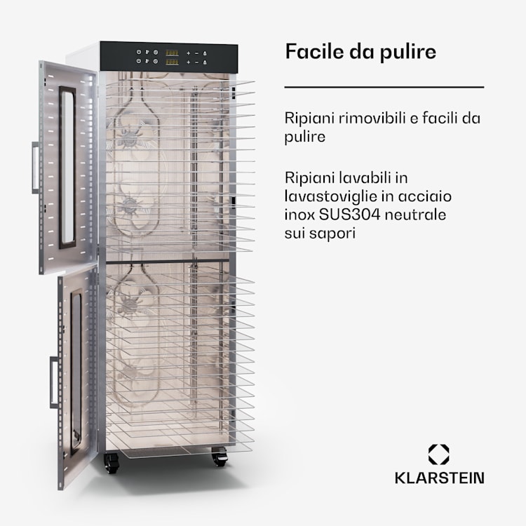 Master Jerky 500 Vertical - Essiccatore da 3.000 W, due vani di essiccazione, intervallo di temperatura 30-90 °C 