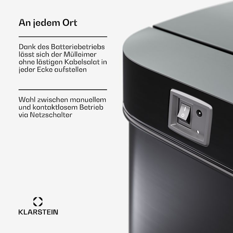 Touchless Sensor Poubelle 56 L inox Soft-Close 3 bacs affichage LED minuterie 