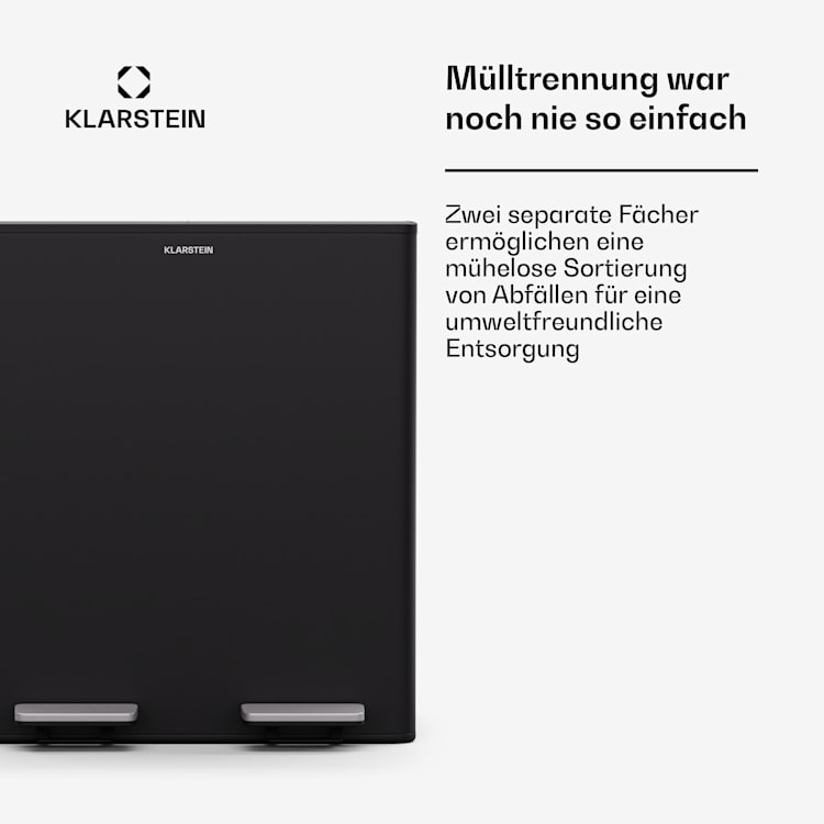 EcoVista Mülleimer mit Kompostbehälter Abfalleimer 40 Liter + 3L Kompostbehälter Soft-Close 