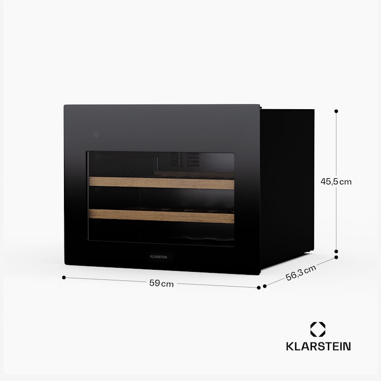 Rhone 28 Uno Weinkühlschrank | 28 Flaschen | LED-Steuerung | Push-to-Open | leise 28 Flaschen | 1 Kühlzone | Schwarz