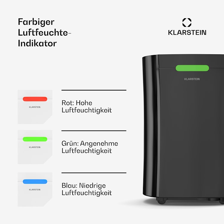 AeroDry Smart 12L Luftentfeuchter | 12L/Tag | 18 m² | Feuchtigkeitssensor | App-Steuerung | 135 m³/h 