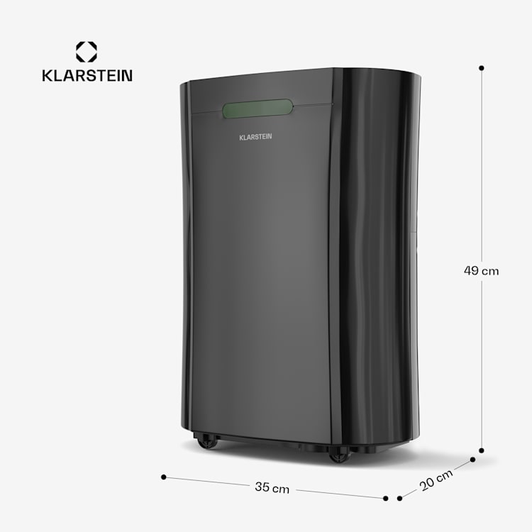 AeroDry Smart 12L Luftentfeuchter | 12L/Tag | 18 m² | Feuchtigkeitssensor | App-Steuerung | 135 m³/h 