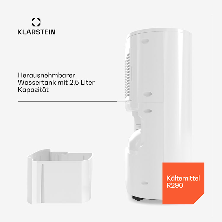DryFy ProConnect 16L Déshumidificateur | 16 L/jour | 24 m² | WiFi | Appli | Indicateur LED | Minuteur 24h 