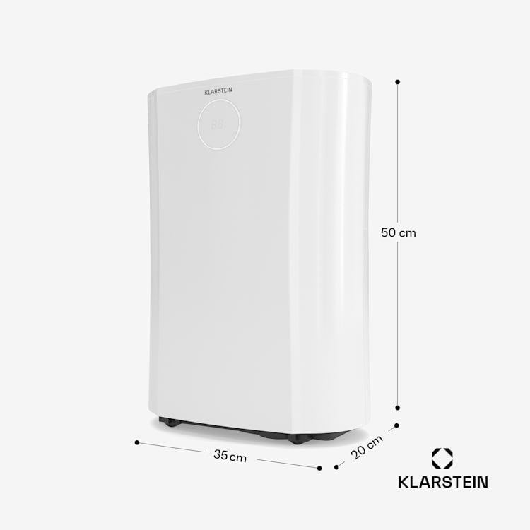 DryFy ProConnect 16L Déshumidificateur | 16 L/jour | 24 m² | WiFi | Appli | Indicateur LED | Minuteur 24h 