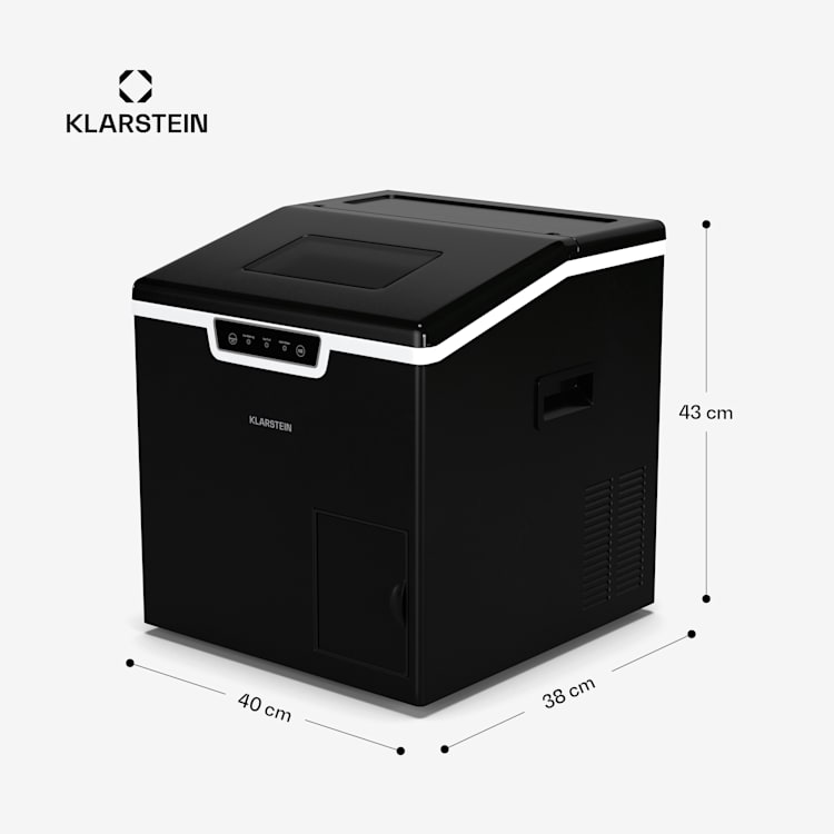 Icefestival Bullet Macchina per il ghiaccio, Fabbricatore di ghiaccio industriale, 400W, 3 litri, 20 kg/24 ore proiettile | Nero