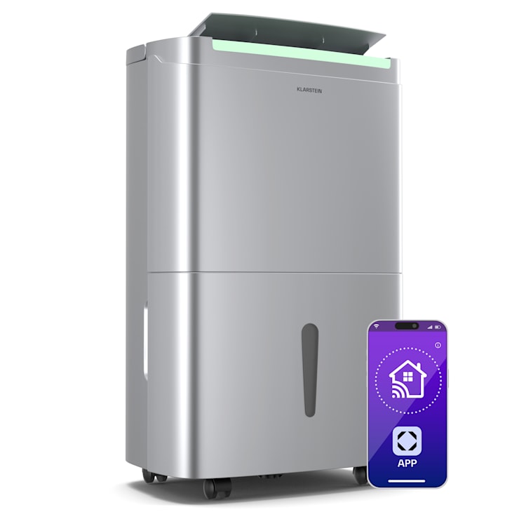 DryFy Connect 50 Deumidificatore | 50 litri / giorno  50l/24h | Acciaio inox