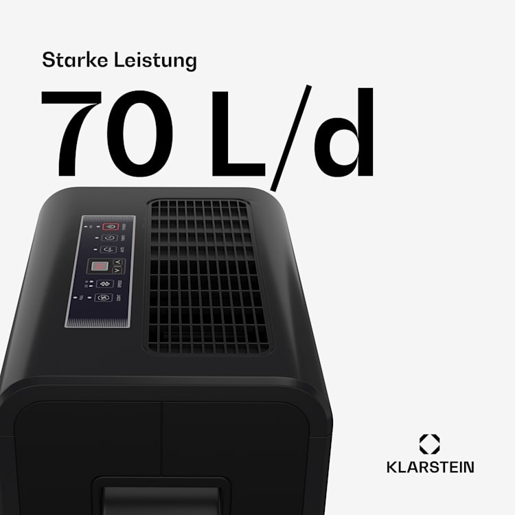 DryFy Grand Smart 70 L Deumidificatore | 70 litri/giorno  70l/24h | Antracite