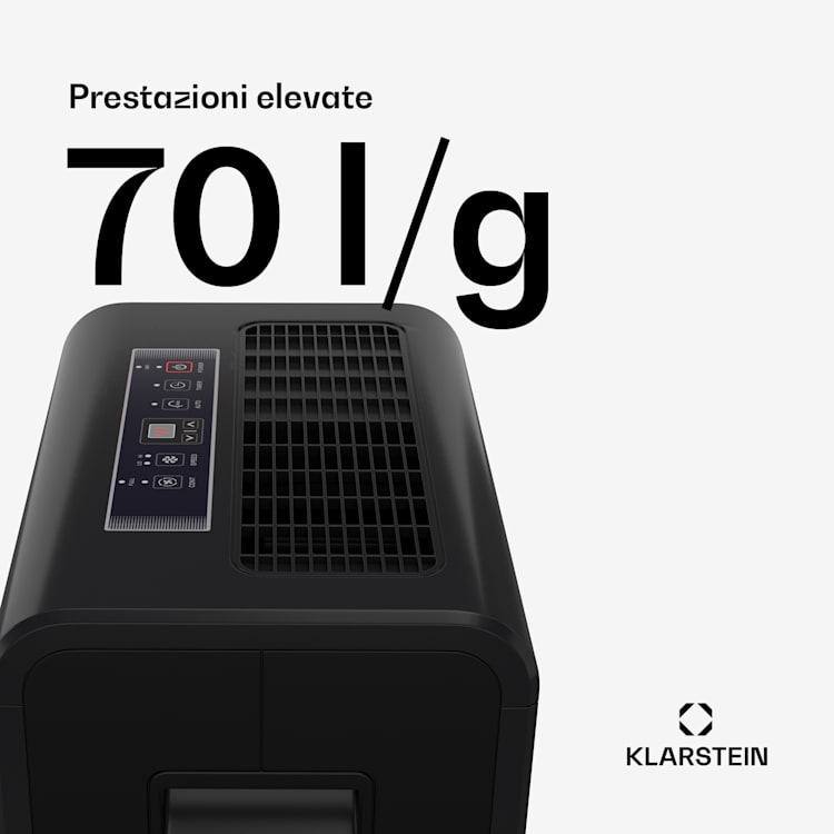 DryFy Grand Smart 70 L Deumidificatore | 70 litri/giorno  70l/24h | Antracite