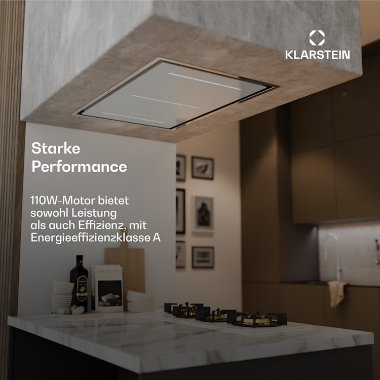 LuxeAir Dunstabzugshaube | 90 cm | WLAN + Bluetooth | LED | 751 m³/h | Abluft/Umluft | EEC: A 90 cm