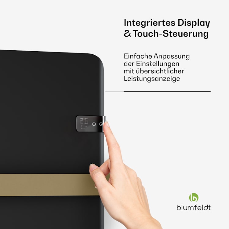 Smarter Infrarot-Heizer | Infrarotheizung | Handtuchwärmer | 500 W Leistung | IP24 500 W | Schwarz