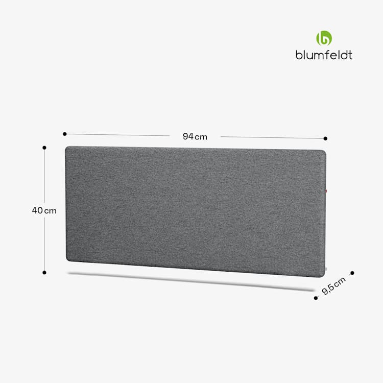 ThermaTouch Konvektor | 2.000 W | elegantes Design | Touch-Bedienung | bis 20 m² Tessile | 94 x 40 cm | Grigio
