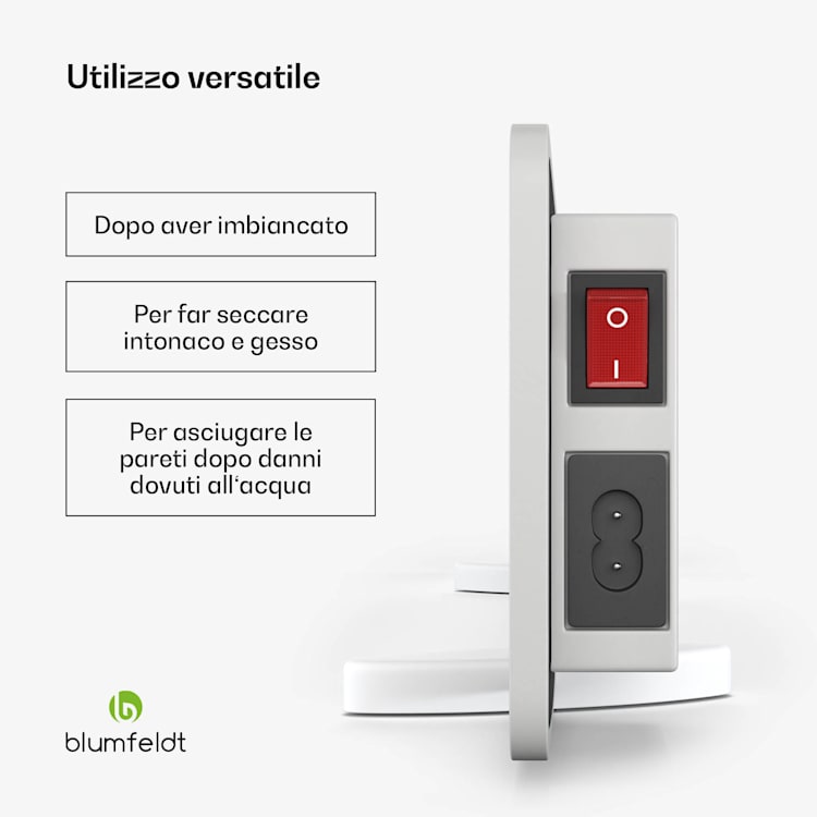DryWave - Deumidificatore a parete a infrarossi | 50-100 W | Asciuga vernice e intonaco | Possibilità di montaggio a parete 2 Pannelli