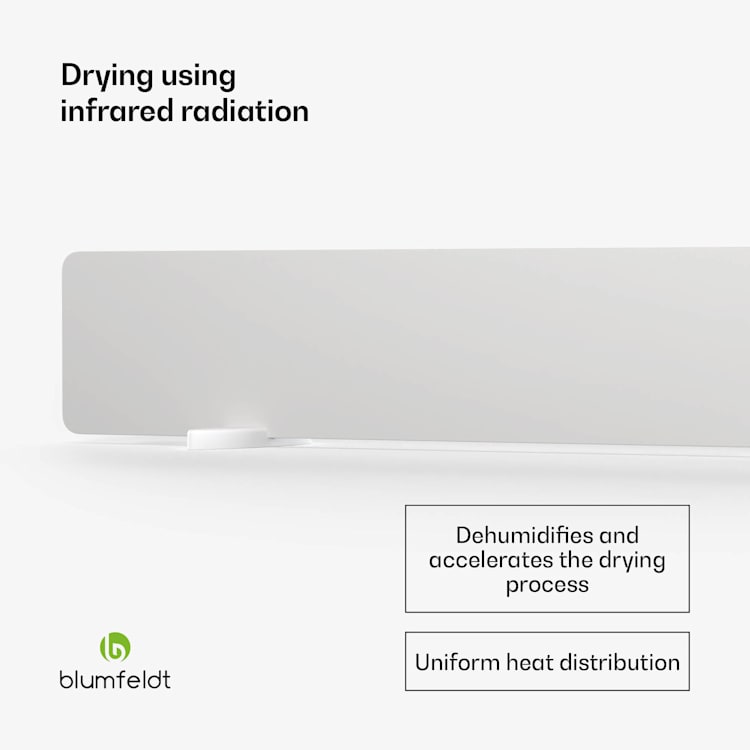 DryWave infrared wall dryer | 50-100 W | dries paint and plaster | wall mounting possible 2pc | White