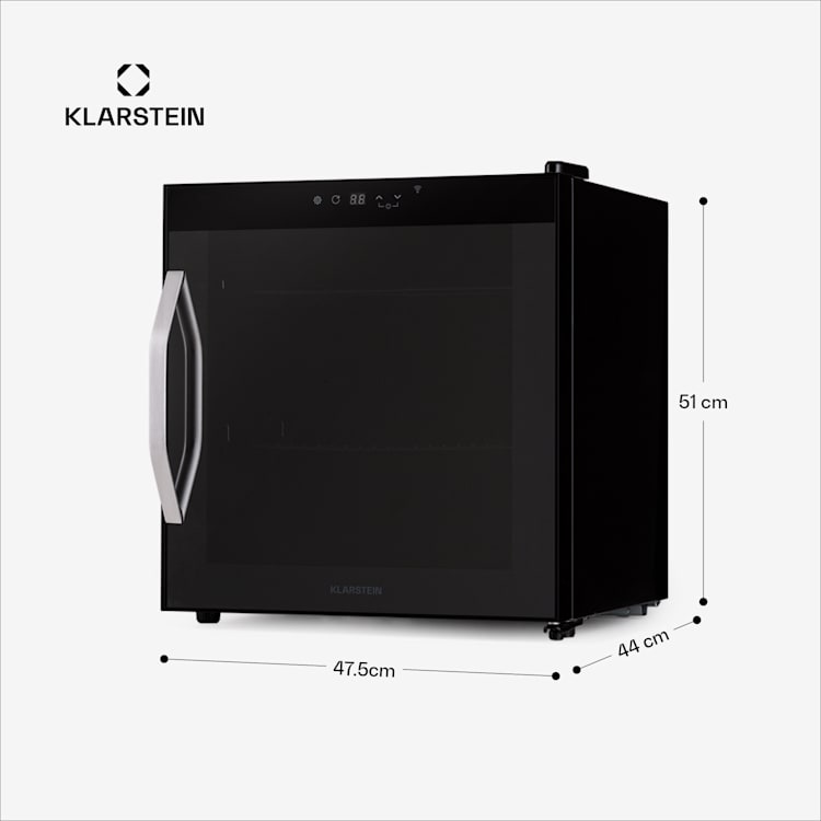 Coachella 50 Onyx Kühlschrank 47 Liter WiFi-Funktion Hintergrundbeleuchtung 50 Ltr | Schwarz