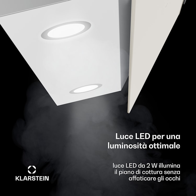 Alina - Cappa aspirante | 90 cm | 615 m³/ora | Silenziosa | Classe energetica A 