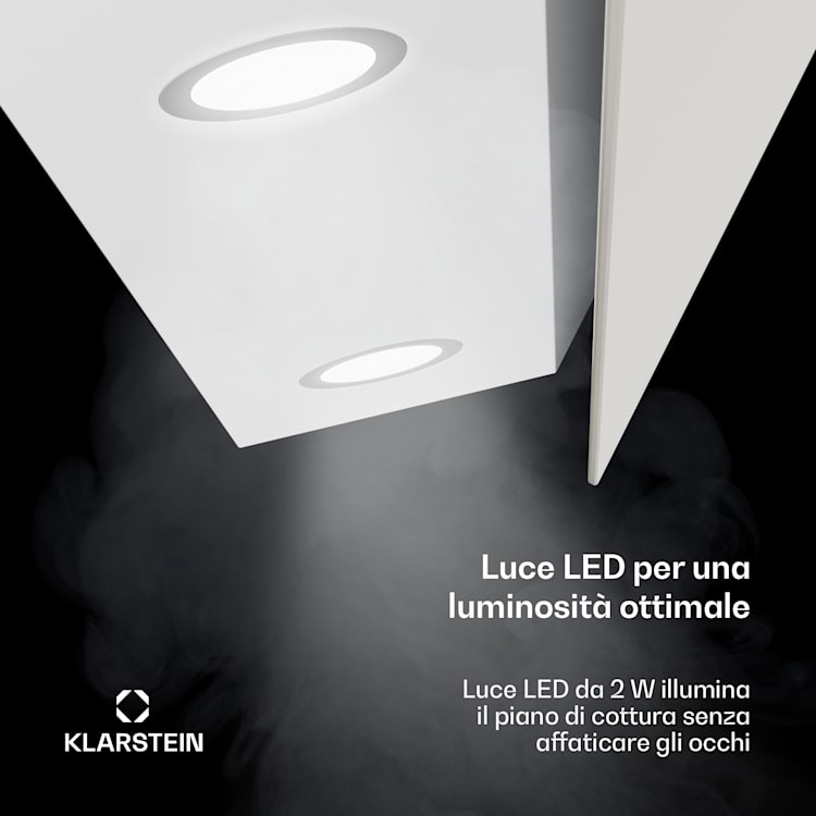 Alina - Cappa aspirante | 90 cm | Smart | 615 m³/ora | Silenziosa | Classe energetica A 