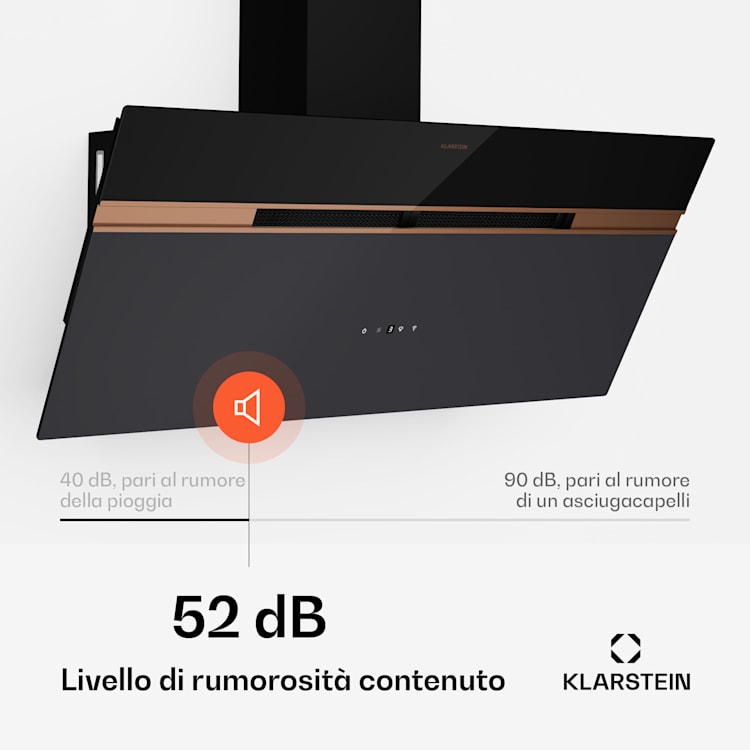 Alina - Cappa aspirante | 90 cm | 690 m³/ora | Silenziosa | Classe energetica A++ 