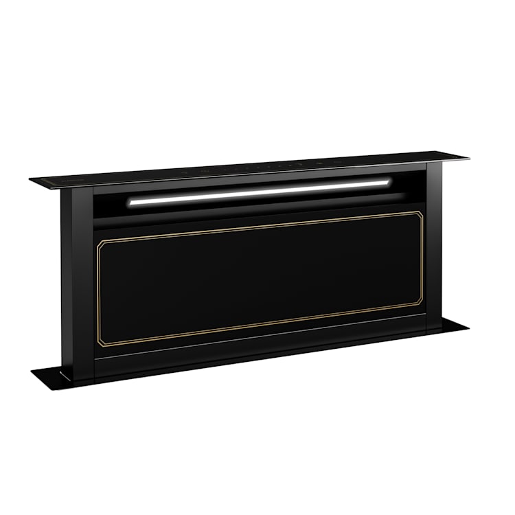 Victoria Downdraft Hotte aspirante | 90 cm | A++ | 3 vitesses + Boost | jusqu'à 713,8 m³/h | 120 W 90 cm | Noir