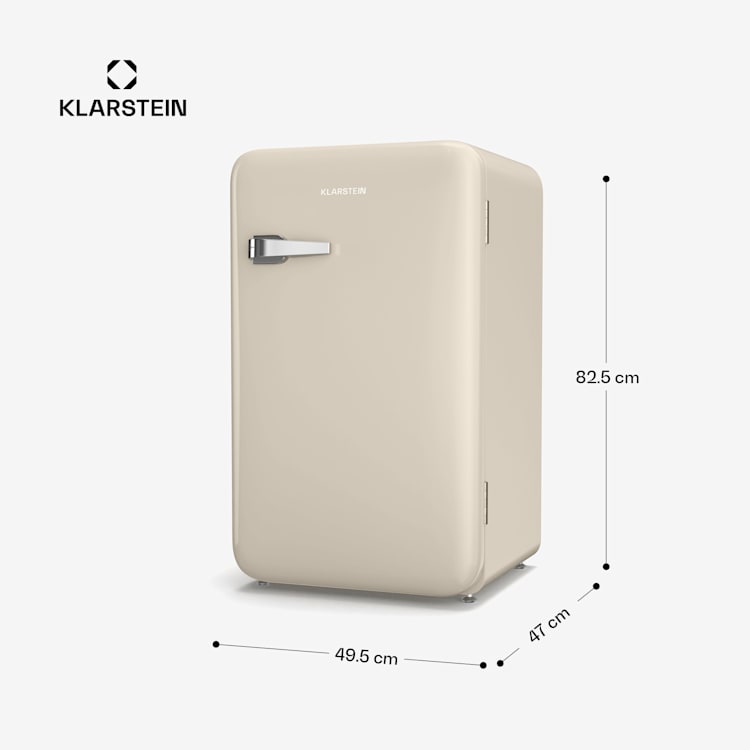 Audrey Evo mini lodówka, 90 l, design retro, cicha, kompaktowa, 3 kolory 90 Ltr | Kremowy