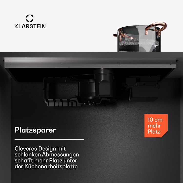 AirJet Hybrid Down Air System | Table de cuisson à induction avec hotte intégrée | 600 m³/h | CEE A+ 83 cm | AirJetHybrid | Noir