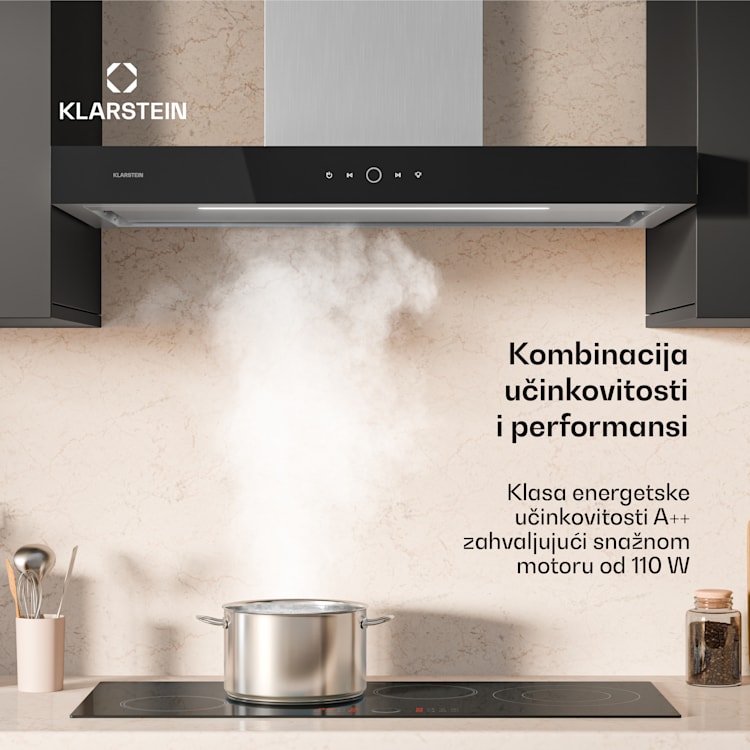 SmartEdge napa, Wi-Fi, tiho, izvršni, LED, 550 m³/h, EEZ A+ 90 cm | Nehrđajući čelik