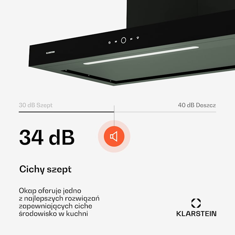 SmartEdge okap kuchenny, Wi-Fi, cichy, wydajny, LED, 550 m³/h, klasa energetyczna A+ 90 cm | Czarny