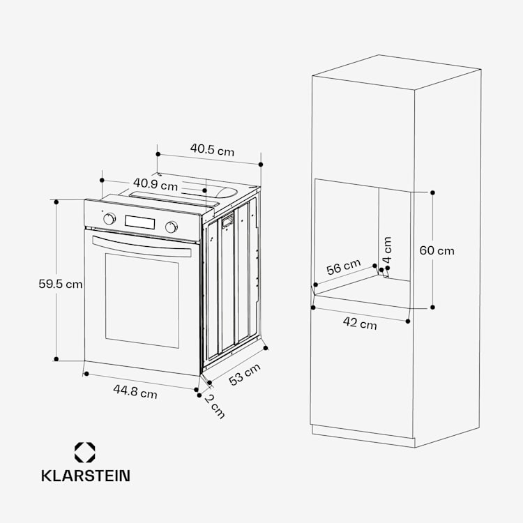 Victoria Slim 45cm Einbaubackofen 