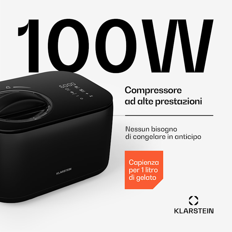 FrostFusion Gelatiera - Gelatiera e yogurtiera 2 in 1 con funzione per mantenere freddo il gelato 