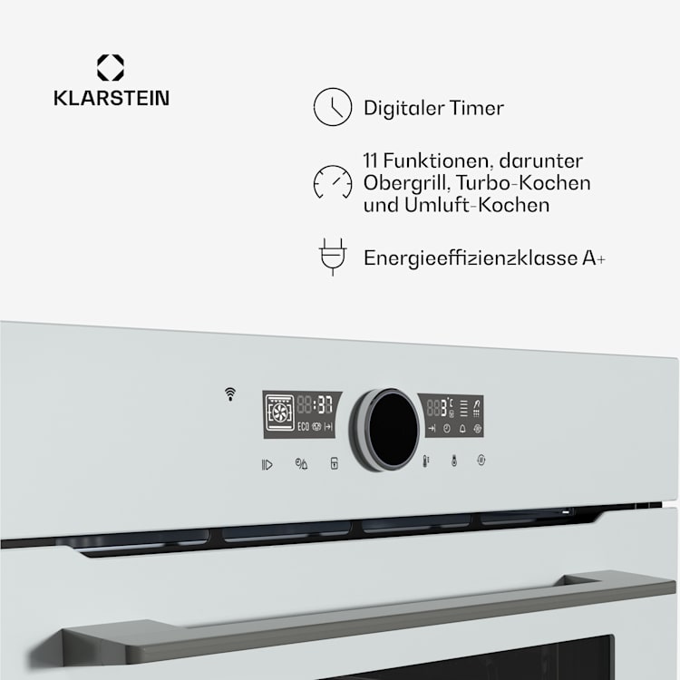 Illuminosa Smart - Forno | Controllo tramite app | Efficienza energetica A+ | Capienza di 73 litri | 11 funzioni Bianco