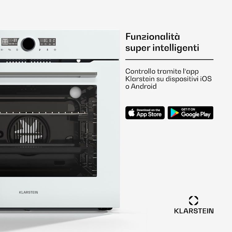 Illuminosa Smart - Forno | Controllo tramite app | Efficienza energetica A+ | Capienza di 73 litri | 11 funzioni Bianco