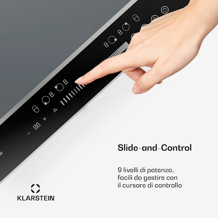 DualTone Flex piano cottura a induzione | Zone flex | Display a LED | Controllo scorrevole | 7200 W DualTone Flex | 60 cm | Argento