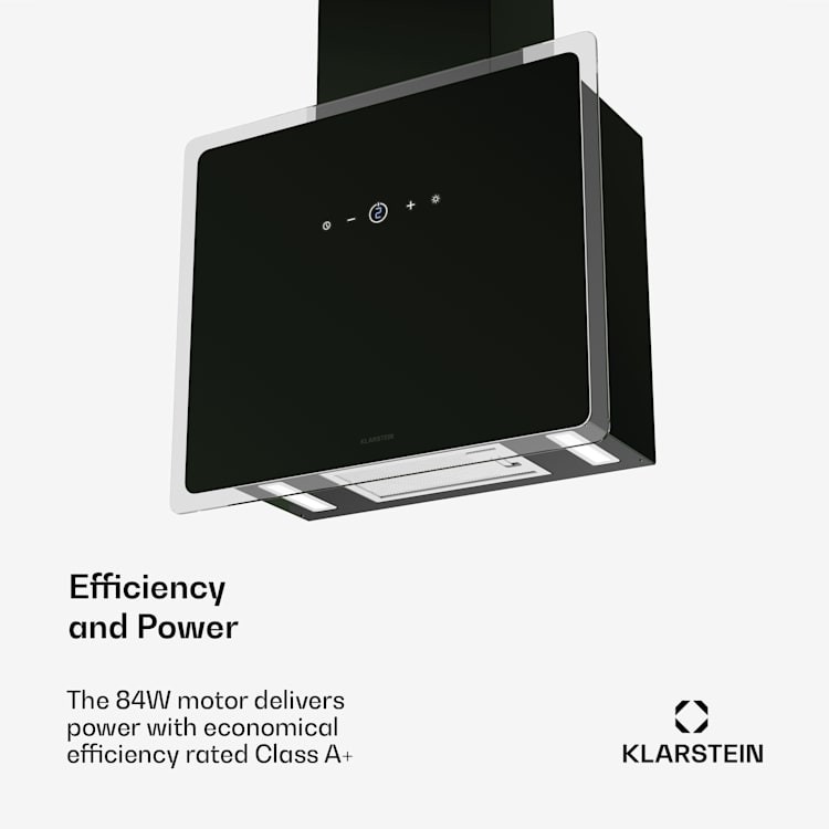 AlizeEdge extractor bonnet | Touch | Flat | Quiet | Construction | A+ 60 cm | Black