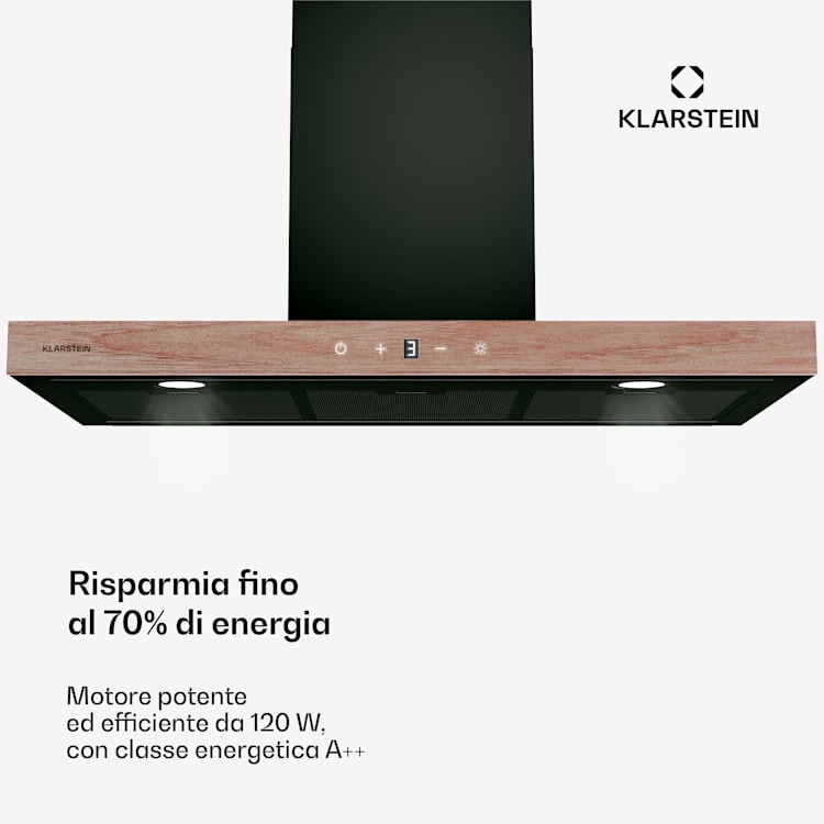 ZenFusion T Cappa aspirante | 881,6 m³/h | A++ | 210 W DC | 47 dB | Aria di scarico/ricircolo 90 cm | Nero