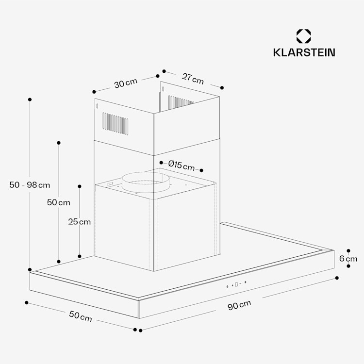 ZenFusion T Cappa aspirante | 881,6 m³/h | A++ | 210 W DC | 47 dB | Aria di scarico/ricircolo 90 cm | Bianco