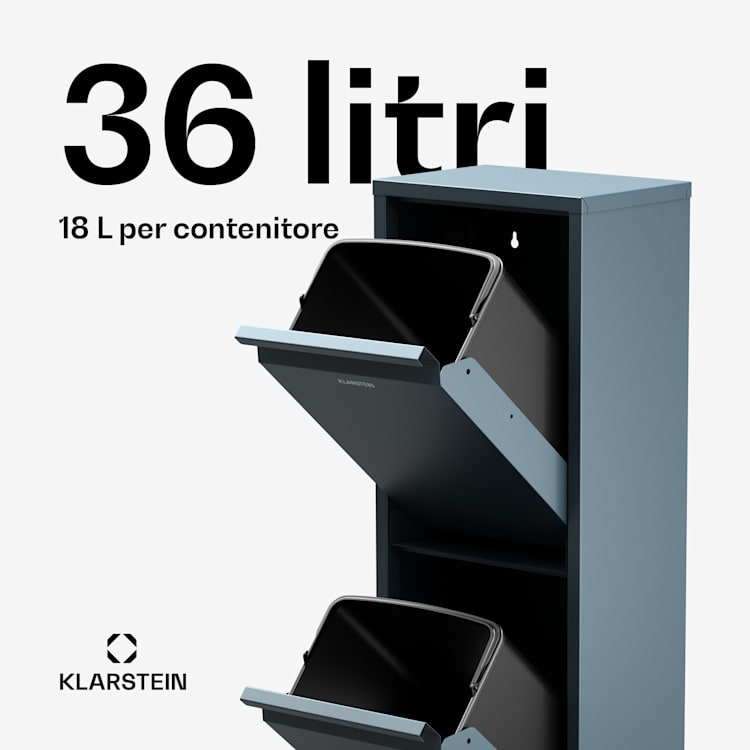 Ordnungshüter 2 - Cestino da cucina, 36L 36 Ltr | Antracite