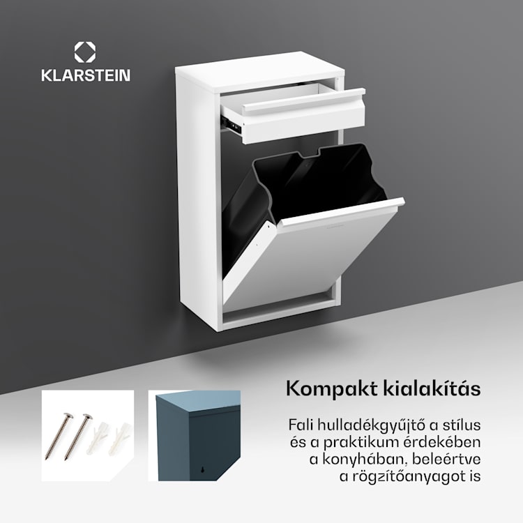 Ordnungshüter konyhai szemetes 50 L fiókkal 50 liter | Fehér