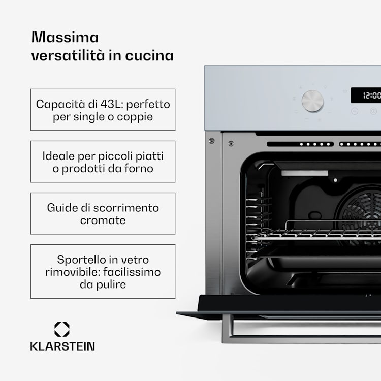 SpaceSmart Compact forno da incasso Bianco