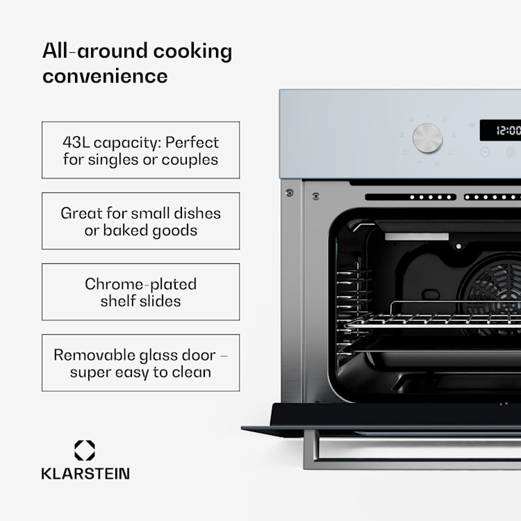 SpaceSmart compact built-in oven White