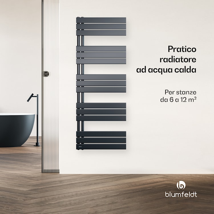 Fairmont Radiatore | 60 x 160 cm | Montaggio a parete | Design moderno | Funzionamento ad acqua calda 60 x 160 cm | Antracite