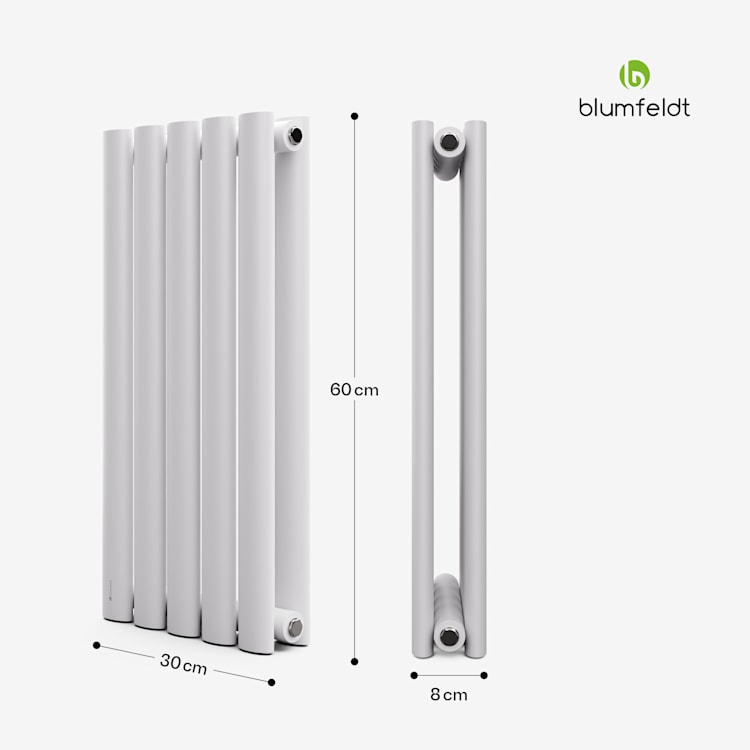 Blumfeldt Tallheo - Radiatore, 60x30, 360 W Double Layer | 60 x 30 cm | Bianco