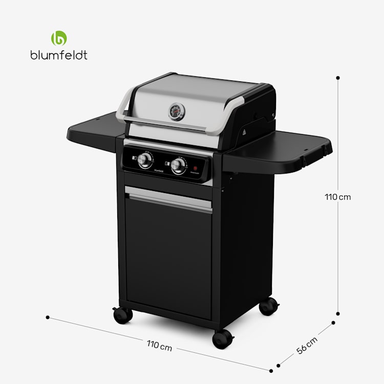 ElectricPro gril électrique | Puissant | Tablettes latérales rabattables | Thermomètre intégré 