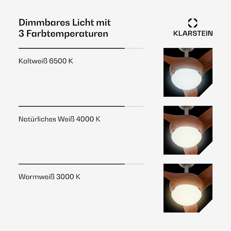 Ventilatore da soffitto Monteverde con luce dimmerabile Noce