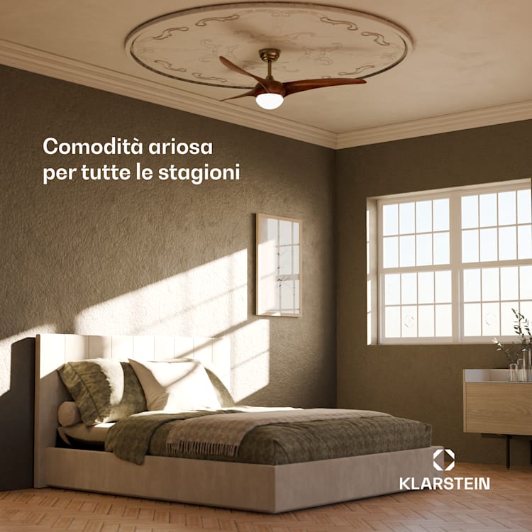 Ventilatore da soffitto Monteverde con luce dimmerabile Noce