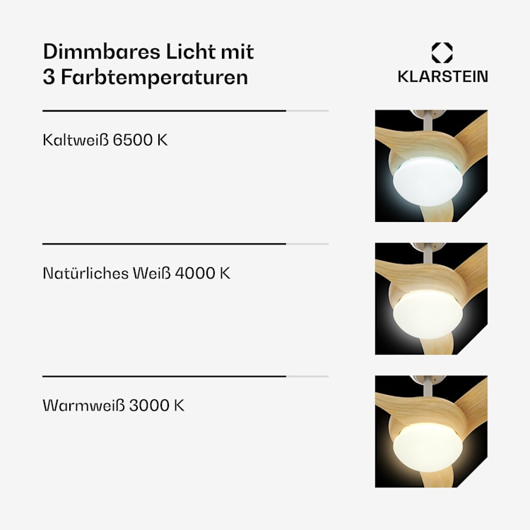 Ventilatore a soffitto Monteverde con luce dimmerabile Acero