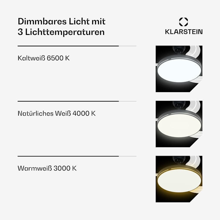 AirFold | Smarter Deckenventilator | Einziehbare Flügel | Dimmbares LED-Licht | Smart Schwarz
